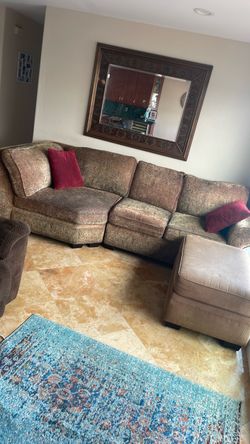 Couch, ottoman