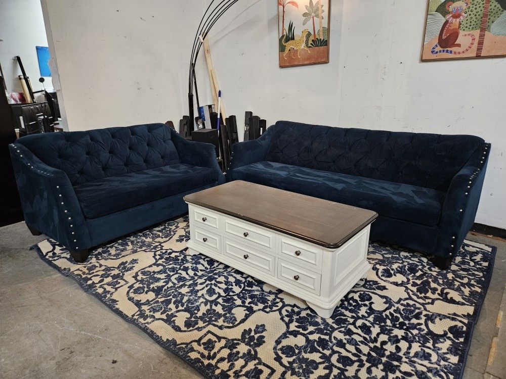 Blue Living Room Set