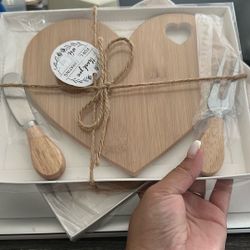 Charcuterie Heart Shaped Board Bamboo