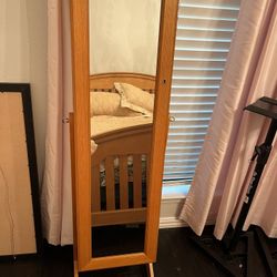 Mirror Jewelry Cabinet With Key 