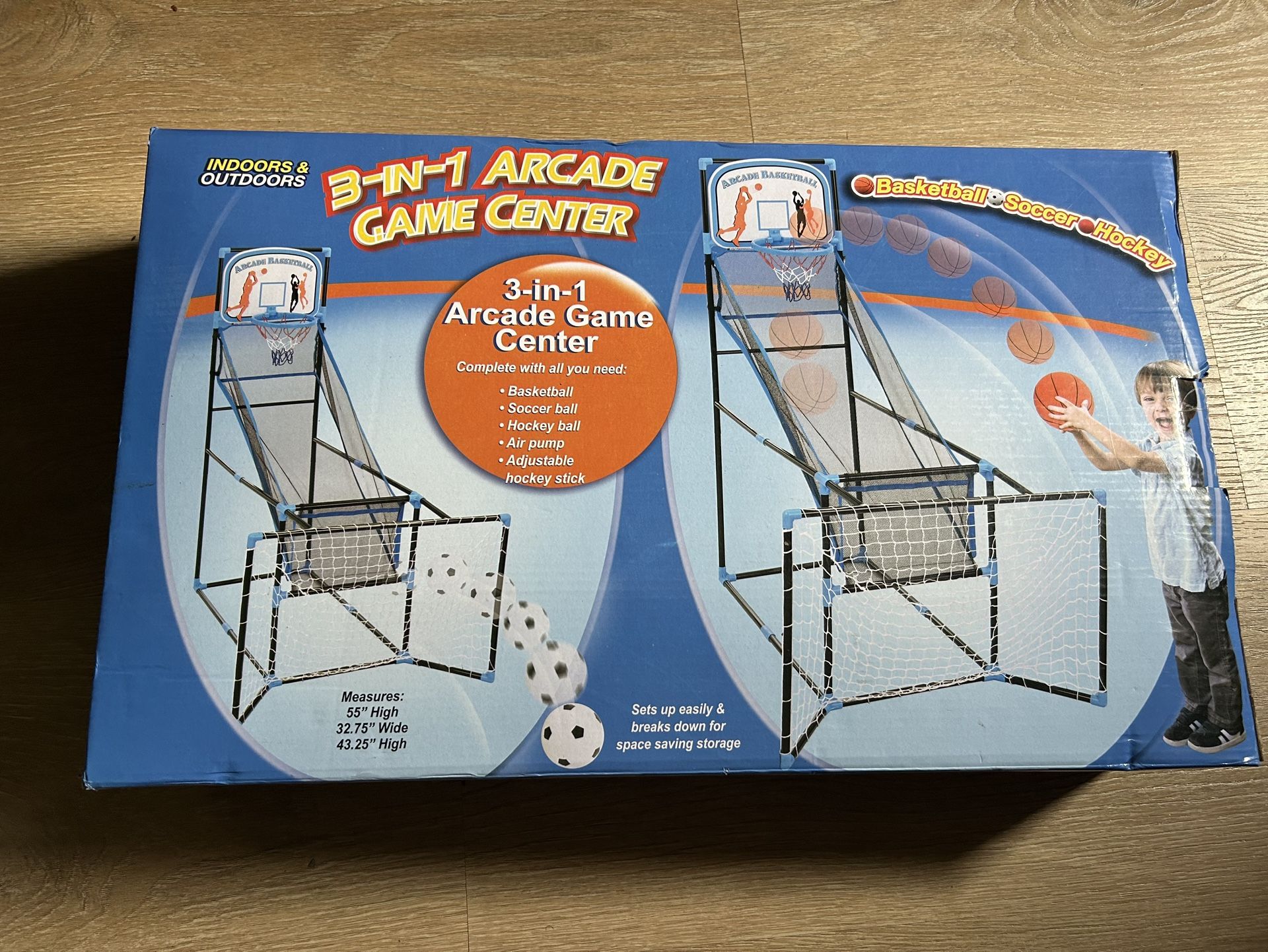New 3 in 1 Game Center For Kids