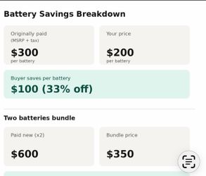 Brand new OEM Mopar H7 battery, $200 — bundle 2 + jump starter for $400! 🔋⚡