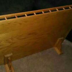 Large wooden shelf* solid wood w/ brackets & edging* 35.5 x 25 