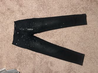 rhinestone purple jeans