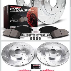 Power Stop KC2290 Front Z23 Evolution Sport Brake Upgrade Kit with Powder Coated Calipers For Acura MDX 2003-2006