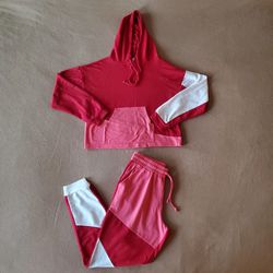 Hooded Tracksuit Jogging Pants Set Sportswear