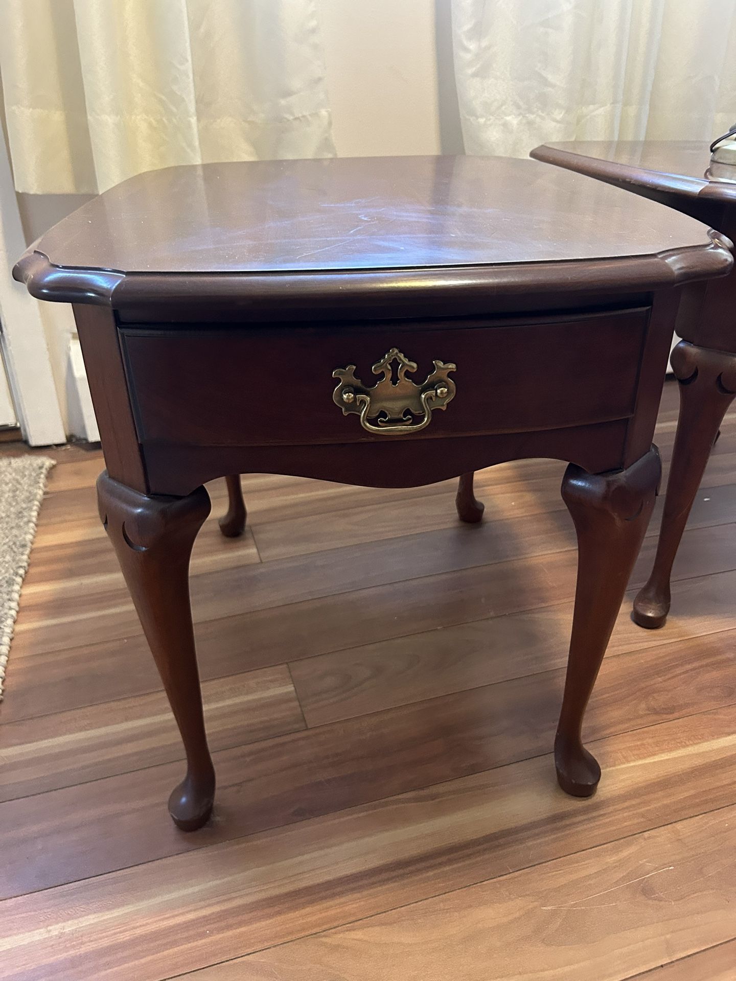 Solid Wood Vintage End Tables