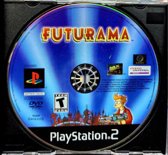 PS2 Futurama Disc Only Rare And Hard To Find 