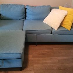 Mini Sofa With Storage Ottoman 