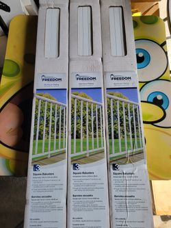 New 3 Packs, Freedom Aluminum Railing, Square Balusters