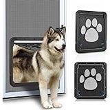 Ownpets Dog Screen Door, Inside Door Flap 12x14x0.4 Inch, Lockable Pet Screen Door, Magnetic Self-Closing Screen Door With Locking Function, Sturdy Sc