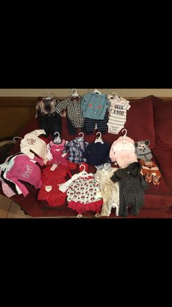 (Girl outfits 3-6 months) (Boy outfits 0-3 & 3 months onesies 3-6 months)