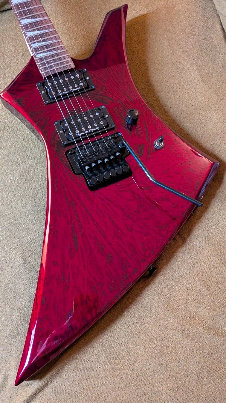 Jackson KE3 Kelly Guitar - Crimson Swirl Finish - Mid 2000s Model