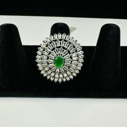 Adjustable Fashion Ring In Cubic Zirconia 