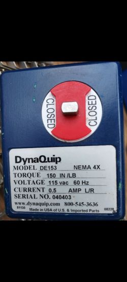 Dynaquip Model DE0153 115 VAC 150" 1/2" Electrical Automatic Ball Valve