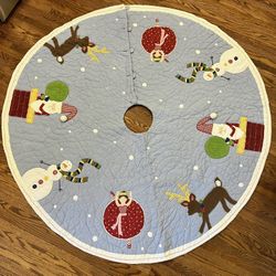 Pottery Barn Kids Reversible Quilted Tree Skirt 