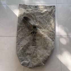 US Army Military Green Canvas Duffle Bag 36 Top Load Carry Handle Strap