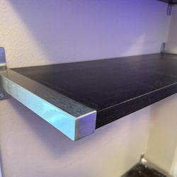 6 IKEA Shelves-with Nickel Brackets