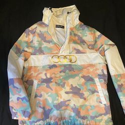 Rebel Minds XL Pastel Camo Anorak Windbreaker