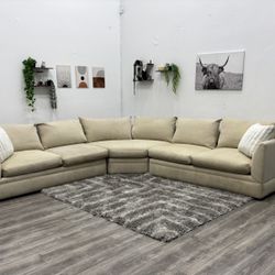 Cream Sectional Couch - Free Delivery 