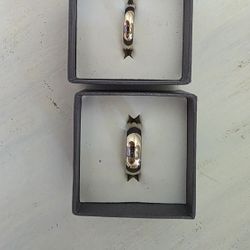 14k White Gold Wedding  Bands