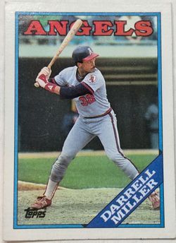 1988 Topps Darrell Miller Angels Baseball Card # 679 Unc