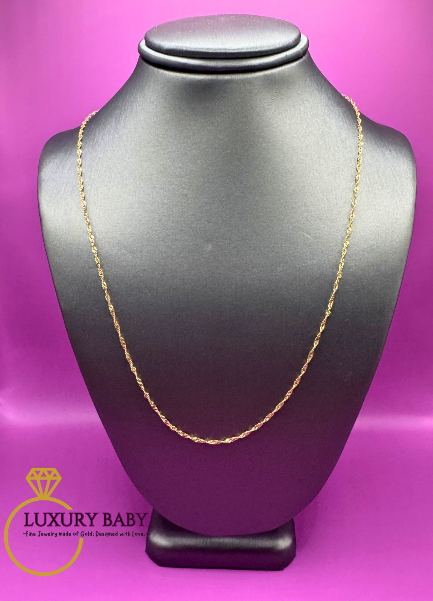 10k Yellow Gold Chain Mini Rope Chain