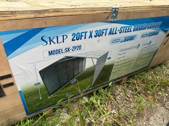 20x30ft carport with sides