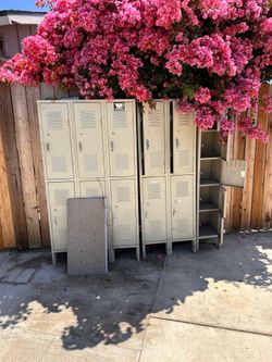 3 Heavy-Duty Metal Lockers