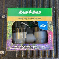 Rain Bird Heavy Duty Anti Siphon Valves.  Several New Ones In Stock At This Low Price.  Compare Home Depot With Tax You’ll Pay Approximately $33.00