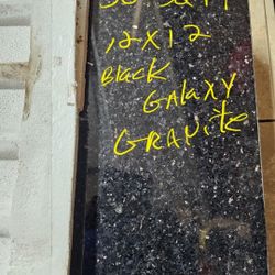 12 × 12 Granite Tile (Black Galaxy)