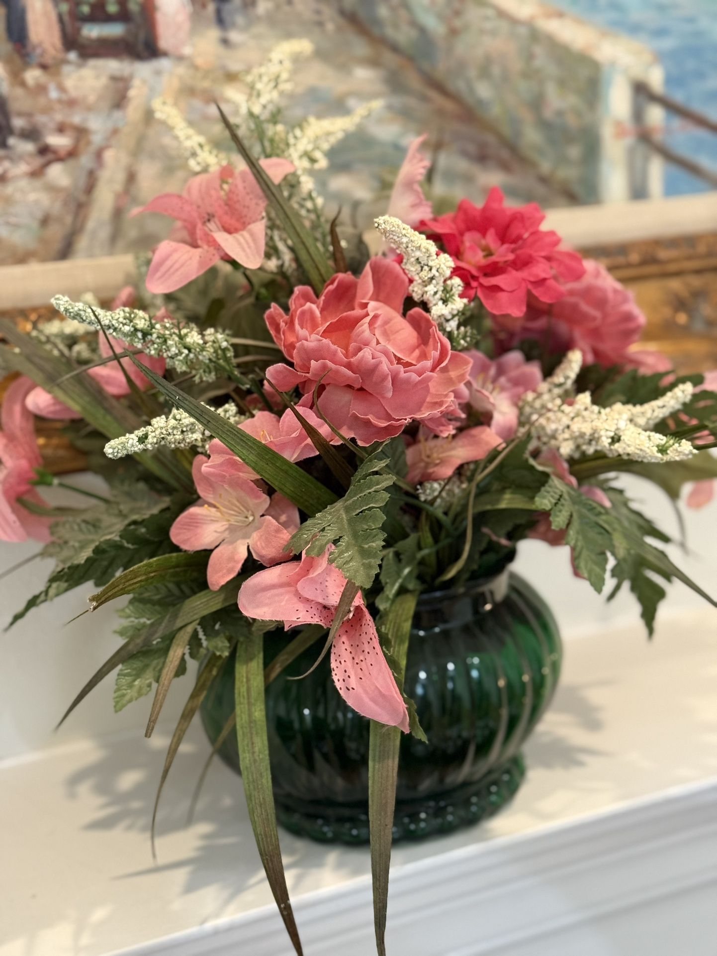 Lovely Custom flower Arrangement In Luxury  container 