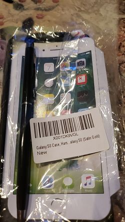 Galaxy s8 case satin gold with pen and screen protector
