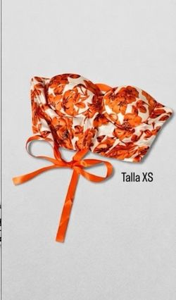 Top  floral naranja – Talla XS – Nuevo