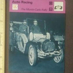 1979 Sportscaster 1912 Monte-Carlo Rally Haren And Sure De Dion The Monegasque Festival Auto Racing Automobile Photo Large Over-sized Card HTF Vintage