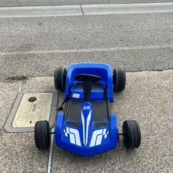 Blue Electric Race-Car In Excellent Condition-Great Christmas Present!