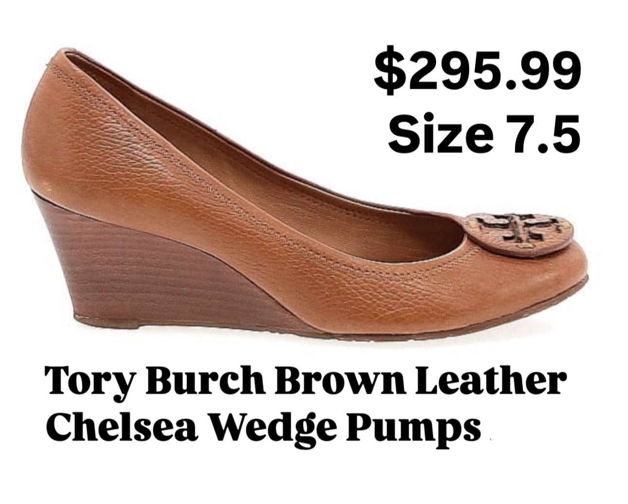 Tory Burch :Leather Wedge pumps