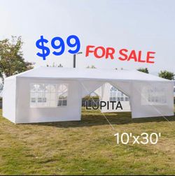Canopy Party Tent 10x30 White Gazebo Wedding Parties Tent Canopy Used With Sides -(FOR SALE) Carpa