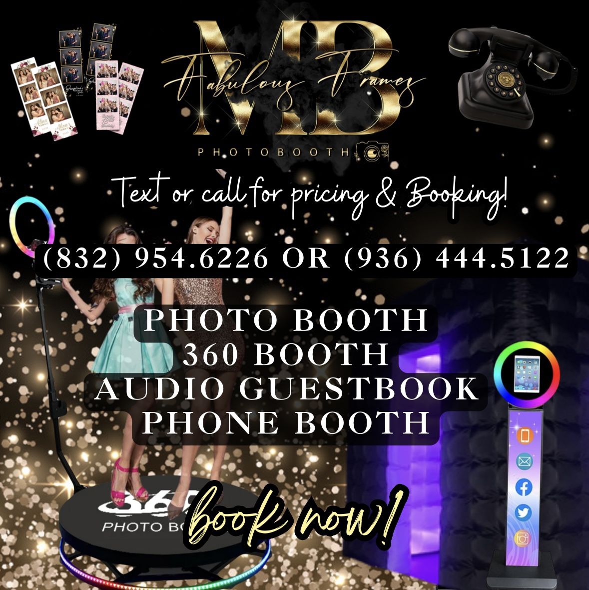 Photo Booth/ 360 Booth/ Phone Booth & Audio Guestbook