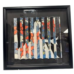 Framed Signed Accordion Fold Art