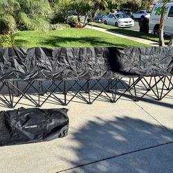 PORTABLE 8 SEAT SPORTS PLAYER SIDELINES BENCH, FOR SPORTS OR CAMPING