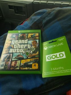Brand new Grand Theft Auto V with a 3-month card never used just opened game system didn't work
