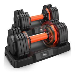 Adjustable Dumbbell Set of 2, 25lb