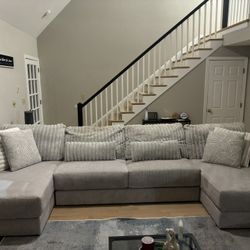 Sofia Grey 153” couch 