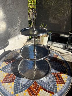 3 tier silver stand