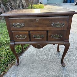 2 drawer side table, antique style