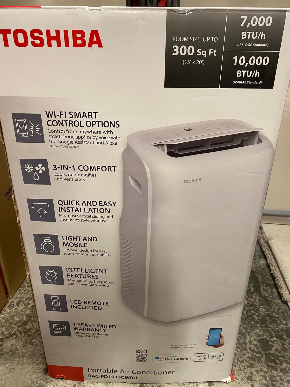 Toshiba Portable Air Conditioner 10000 BTU