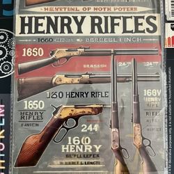 Henry Rifles Vintage Style Sign