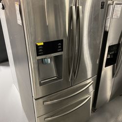 Samsung Stainless Steel 25 Cu. Ft. Large Capacity 4-Door French Door Refrigerator With External Water & Ice Dispenser 