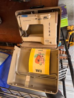 Vintage Elna Automatic Sewing Machine with Case